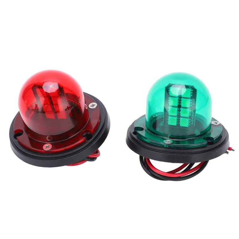 Niiyen 1 Paar LED-Bug-Navigationslichter für Boote, wasserbeständig, Marine-Navigationslampe, LED-Kit, Boots-Buglicht-Zubehör mit roter und grüner LED für Boote, Yachten, Kajaks, Schiff DC12 V, 24 V von Niiyen