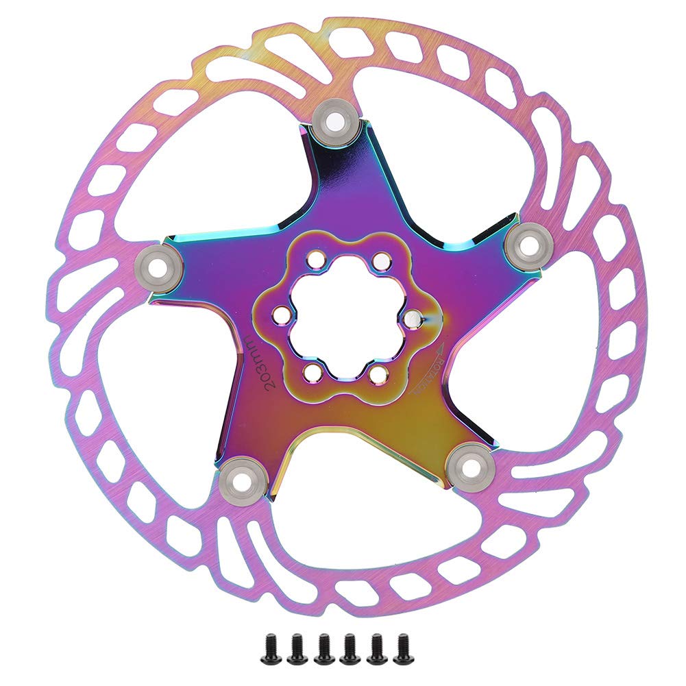 Niiyen 203 mm Bremsscheibe, Bremsbelag, Metall, Mountainbike-Bremsscheiben, Fahrradzubehör mit 5 Bolzen für BMX (Mehrfarbig) von Niiyen