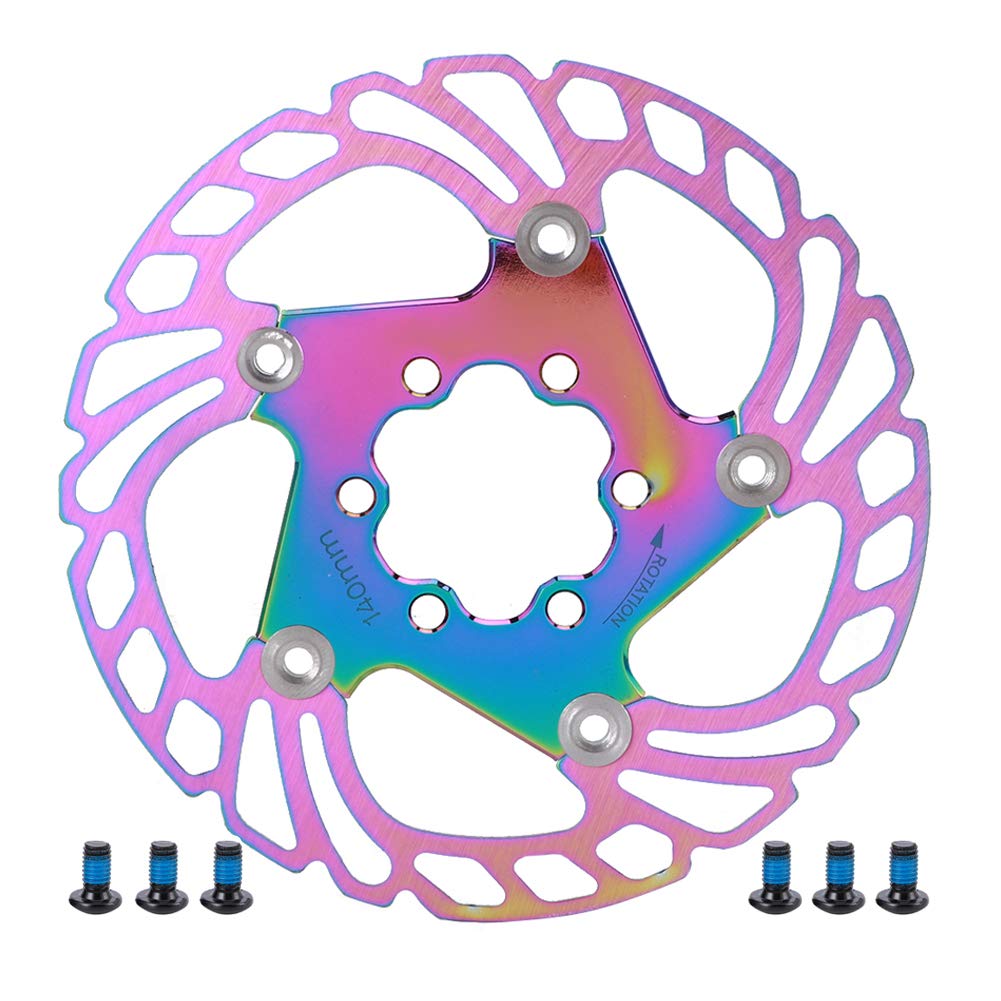 Niiyen Fahrrad-Scheibenbremsscheibe, 140 mm, schwimmende Mountain-Bremsscheiben, Fahrradzubehör mit 5 Bolzen für BMX-MTB-Fahrräder (Mehrfarbig) von Niiyen