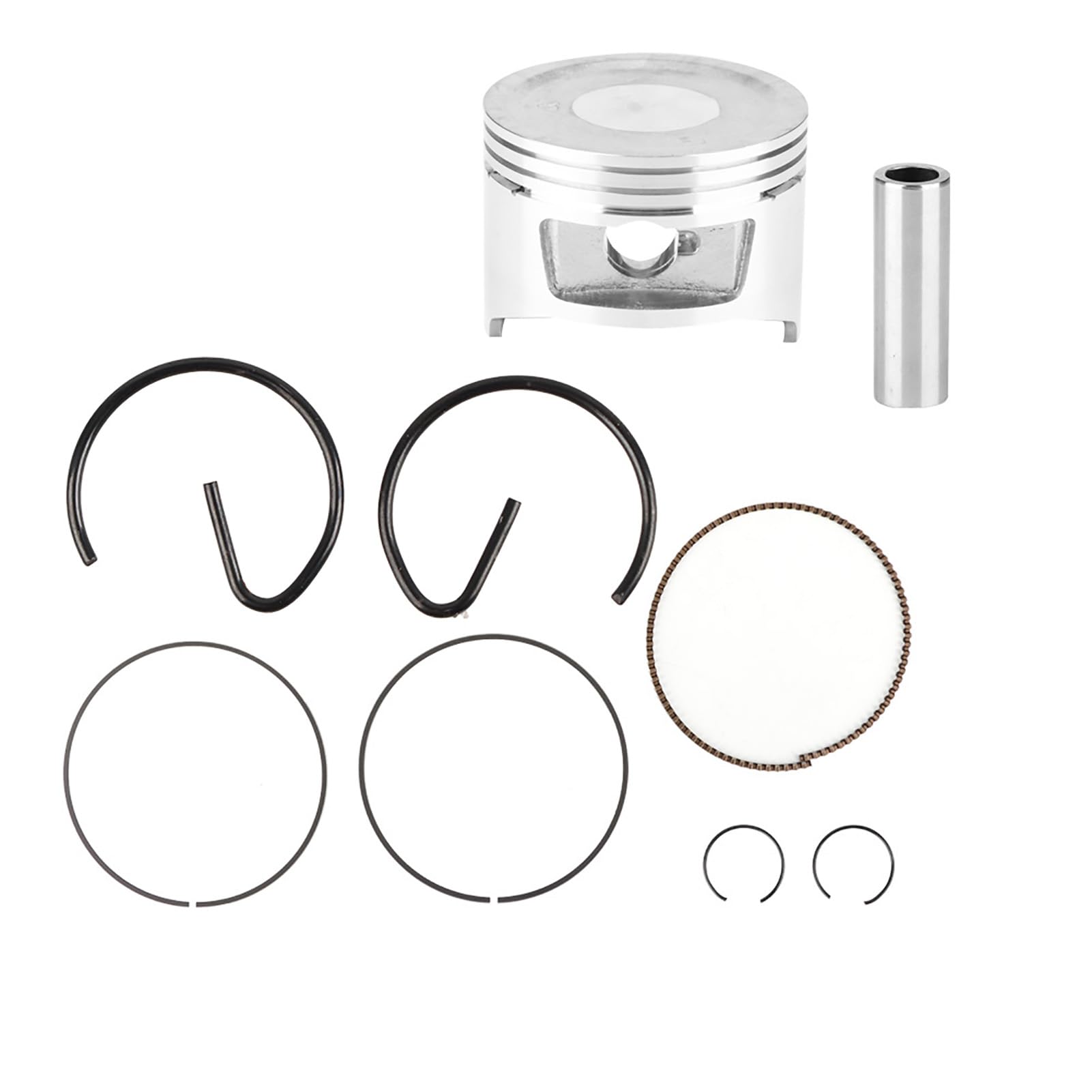 Niiyen Kolben Ring Kit Flat Top Kolben Benzin -Motorgenerator Kolben Montage -Kit -Ersatzzubehör mit 2 Klemmfeder für 190F GX420 von Niiyen