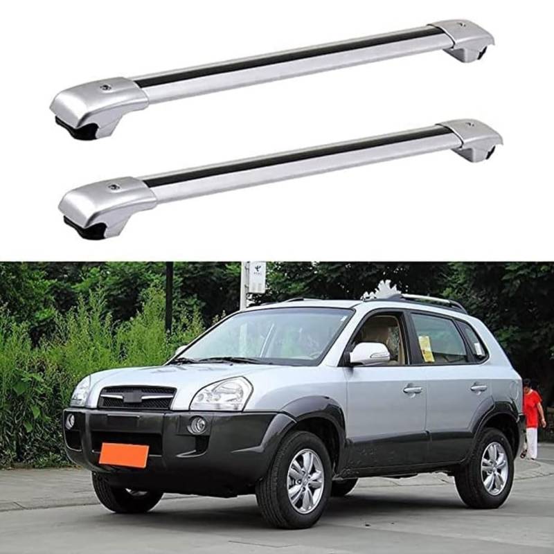 Auto Dachträger für Hyundai Tucson 2004-2009, Aluminium Dachgepäckträger Dachboxen Gepäckträger Querträger Fahrradträger Abschließbare Zubehör von NikkOh