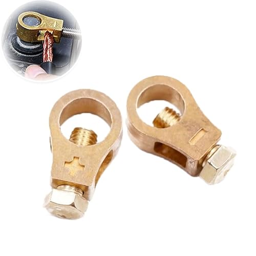 Nimedala Pure Copper Battery Connection Clip, 2024 New Pure Copper Battery Connection Clip, Car Battery Terminal Connectors Kit (2 Pcs) von Nimedala