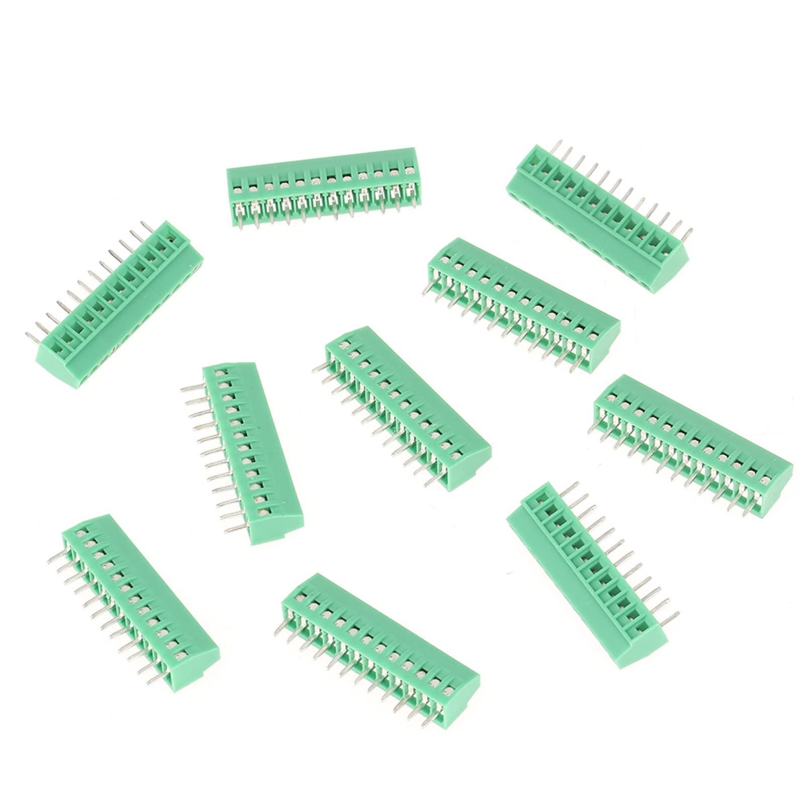 PCB Schraubklemme Anschluss, 12 Pin 2,54 mm Pitch Schraubklemmenblock Steckverbinder, Universal PCB Mount Screw Terminal Block Leiterplatte Schraubklemmenblock Anschluss Schraubklemme Steckverbinder von Nimomo