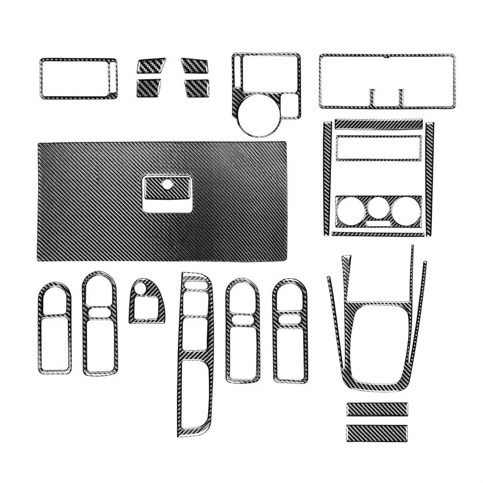 Auto Bedienfeld Rahmen Für VW Für Golf Für MK4 Für Jetta R32 1999-2004 24Pcs RHD Vollen Satz Auto Interior Center Konsole Getriebe Shift Panel Dekoration Trim Auto Schalttafelverkleidung von NingRuiBhd