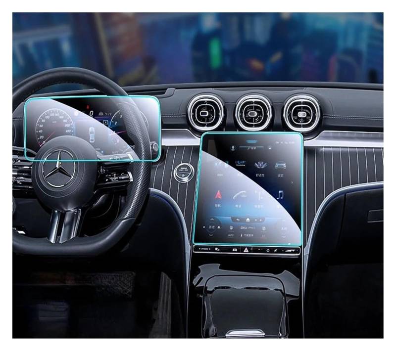 Auto Displayschutz Folie Für Benz Für GLC 2023 11,9 Infotainment GPS Navigation Display Schützen Gehärtetem Glas Screen Protector GPS Displayschutzfolie von NingRuiBhd