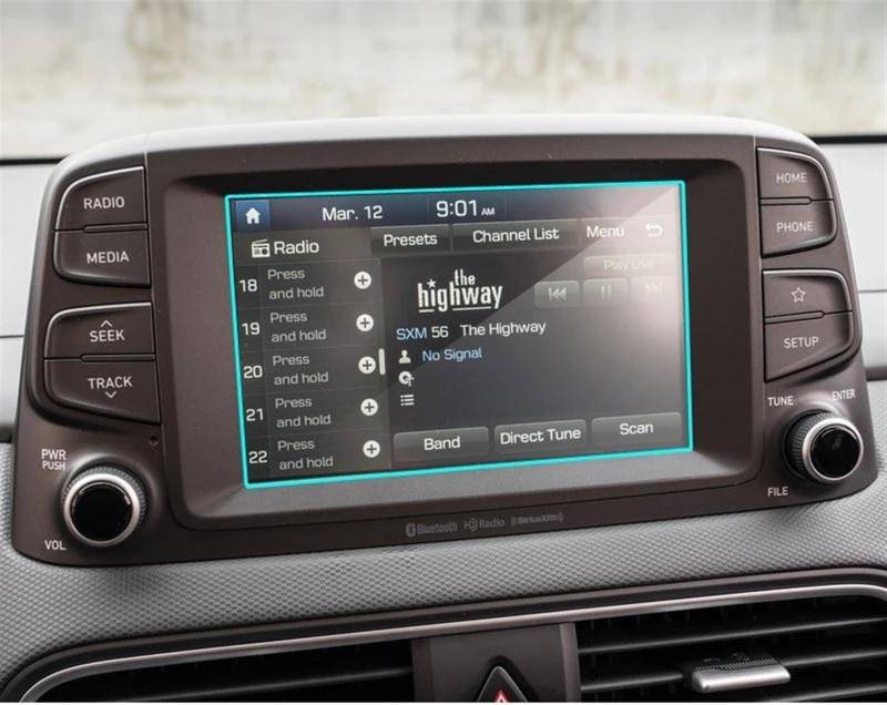 Auto Displayschutz Folie Für Hyundai Für Kona 2018 2019 2020 7 Zoll 8 Zoll Auto GPS Navigation Gehärtetem Glas Bildschirm Stahl Schutz Film GPS Displayschutzfolie(7 inch) von NingRuiBhd