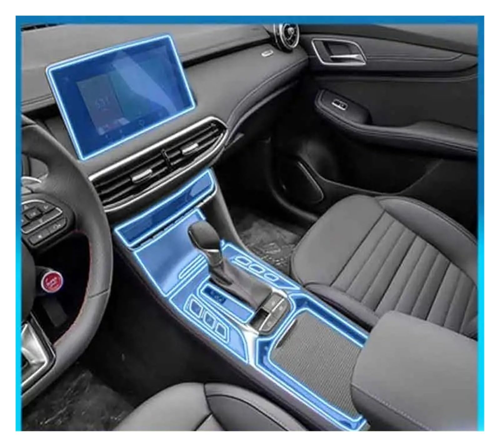 Auto Displayschutz Folie Für MG Für HS Interior 2018 2019 2020 Auto GPS-Navigation Zentralsteuerplatine TPU-Bildschirmschutzfolie Aufkleber GPS Displayschutzfolie von NingRuiBhd