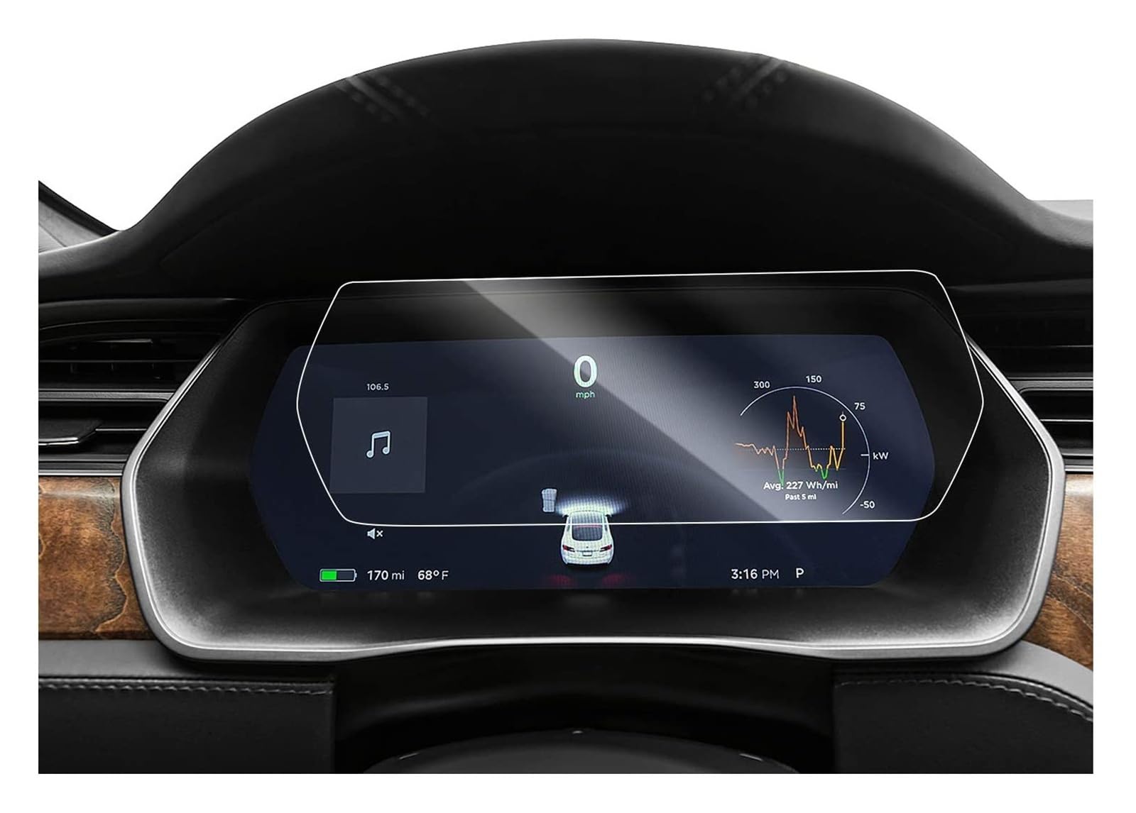 Auto Displayschutz Folie Für Tesla Für Modell 3 YSX Center Displayschutzfolie Center Control Touchscreen Autonavigation Gehärtetem Glas Film 15'' Touchscreen GPS Displayschutzfolie(Tesla SX instrument von NingRuiBhd