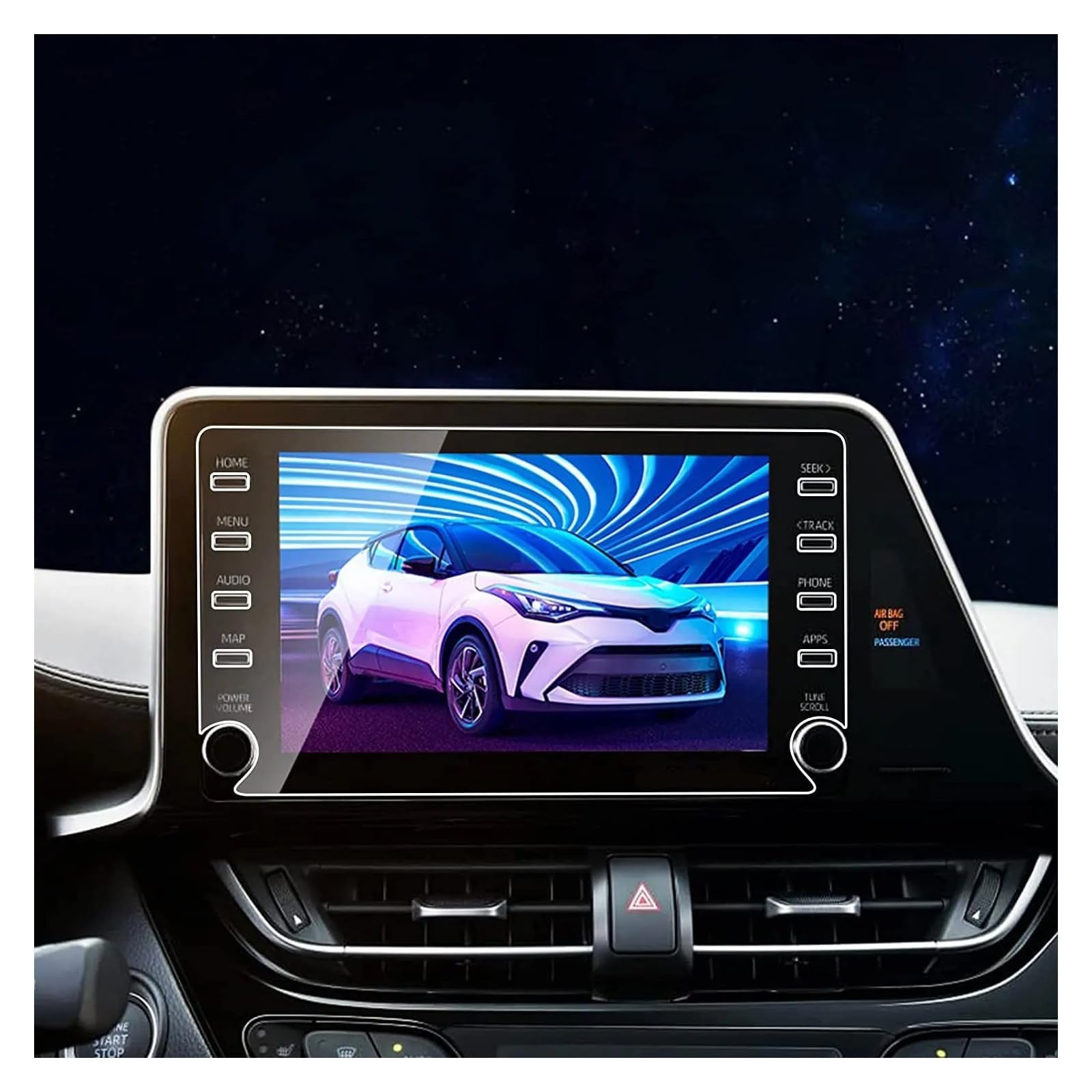 Auto Displayschutz Folie Für Toyota Für C-HR Für CHR Für XLE 2019 2020 2021 2022 8 Zoll Auto GPS Navigation Schutzfolie LCD Center Displayschutzfolie GPS Displayschutzfolie von NingRuiBhd