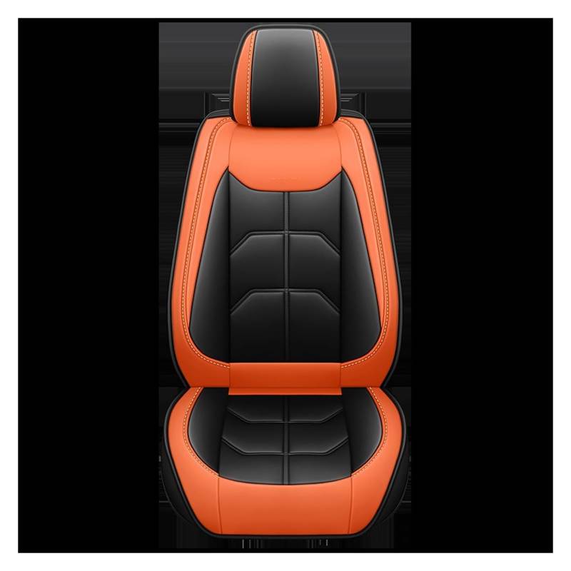 Auto Sitzbezüge 1 PC-Autositzbezug Für Peugeot 206 Für 307SW 308 407 408 Für 508SW 208 2008 3008 4008 5008 Autositzschoner(Black Orange) von NingRuiBhd