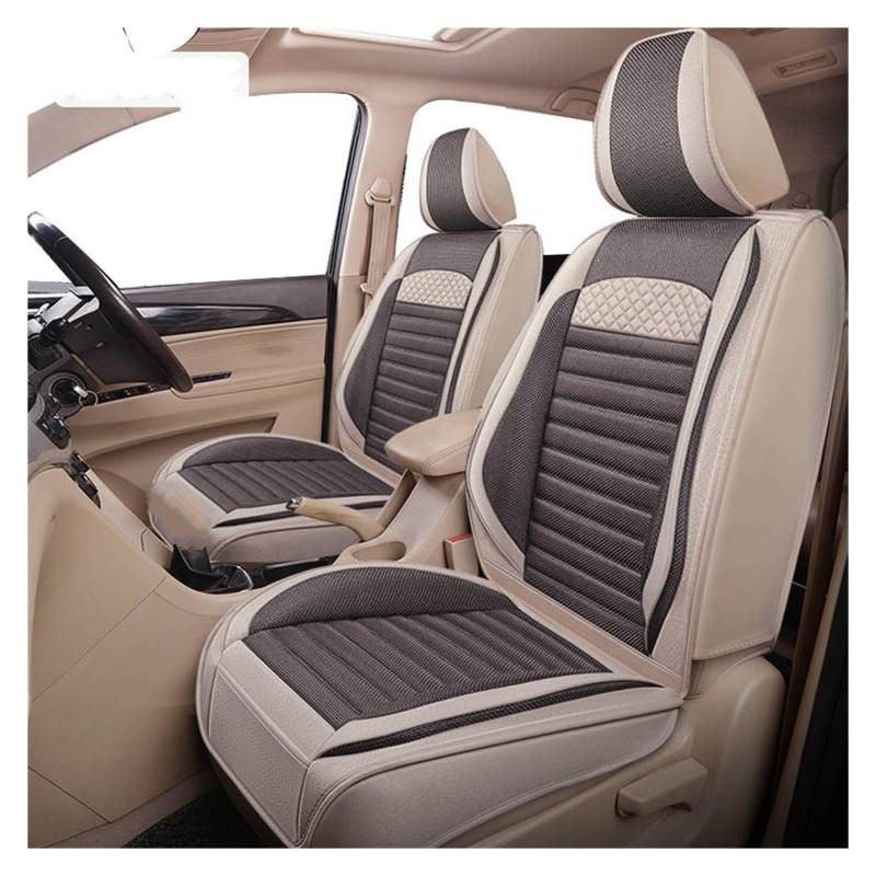 Auto Sitzbezüge 1seat Autositzbezug Autoinnenausstattung Autositzbezüge Für Toyota Für Rav4 Autositzschoner(Beige Coffee) von NingRuiBhd