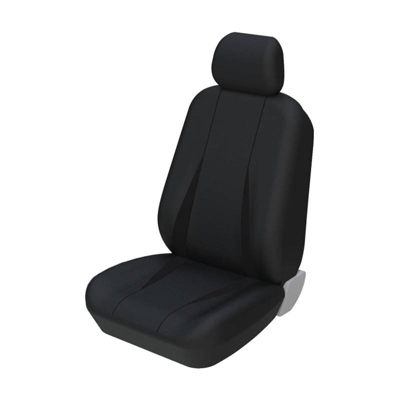 Auto Sitzbezüge 2-teiliger Vorderer Autositzbezug Universeller Autositzschutz Autositzschoner(B 1 seat-Black) von NingRuiBhd