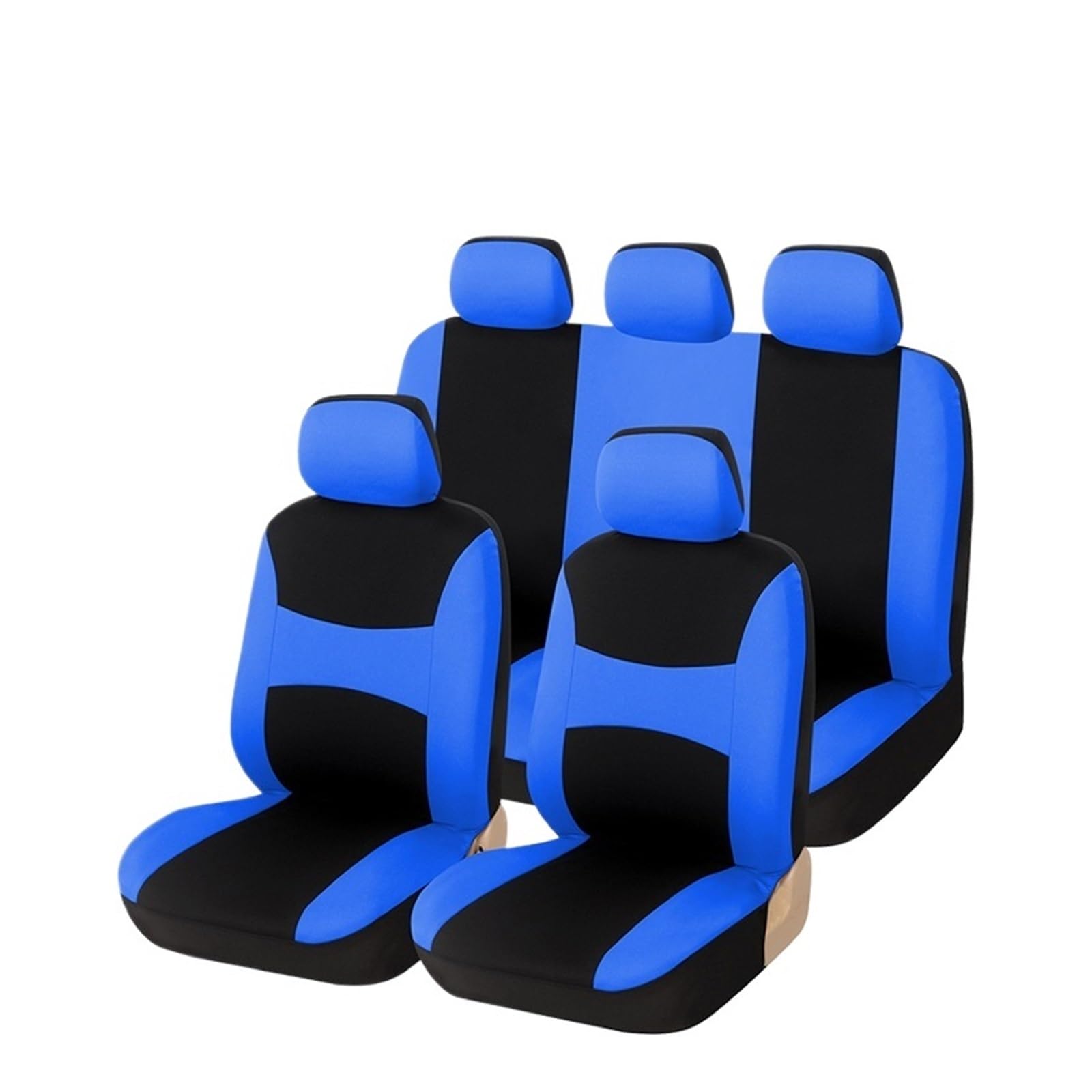 Auto Sitzbezüge 5-Sitzer-Autositzbezüge Universal-Autokissenschutz Für FIAT Für Stilo Autositzschoner(Blue Full Set) von NingRuiBhd