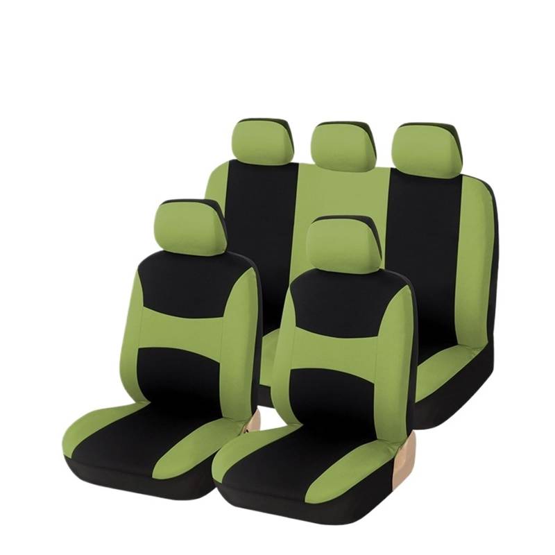 Auto Sitzbezüge 5-Sitzer-Autositzbezüge Universal-Autokissenschutz Für FIAT Für Stilo Autositzschoner(Green Full Set) von NingRuiBhd