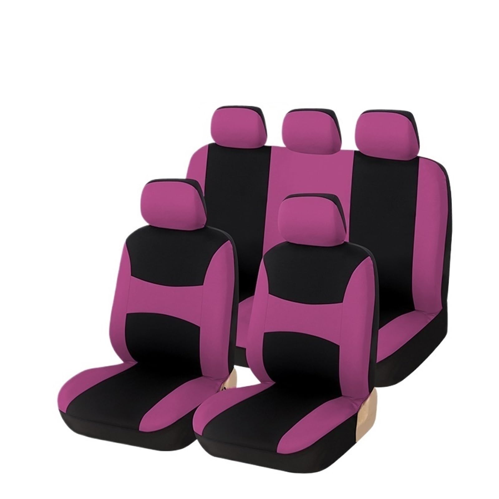 Auto Sitzbezüge 5-Sitzer-Autositzbezüge Universal-Autokissenschutz Für Skoda Für Fabia Autozubehör Fahrzeugsitzschutz Autositzschoner(Purple Full Set) von NingRuiBhd