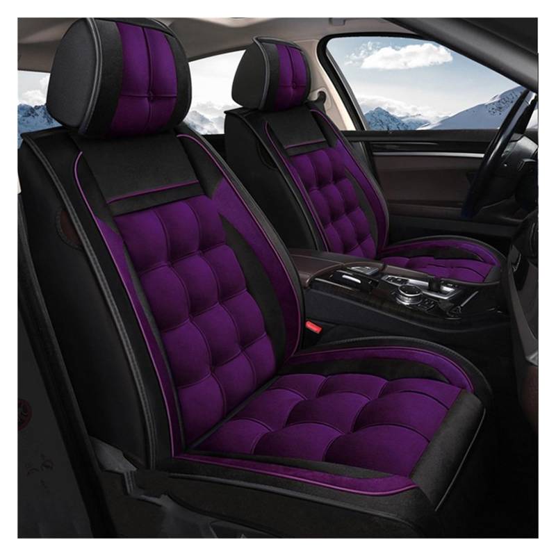 Auto Sitzbezüge Auto Sitzbezug Vorne Hinten Fahrzeug Kissen Schutz Pad Für Cadillac Für ATS-L Für M7 Für X45 Autositzschoner(Purple 1 Set) von NingRuiBhd