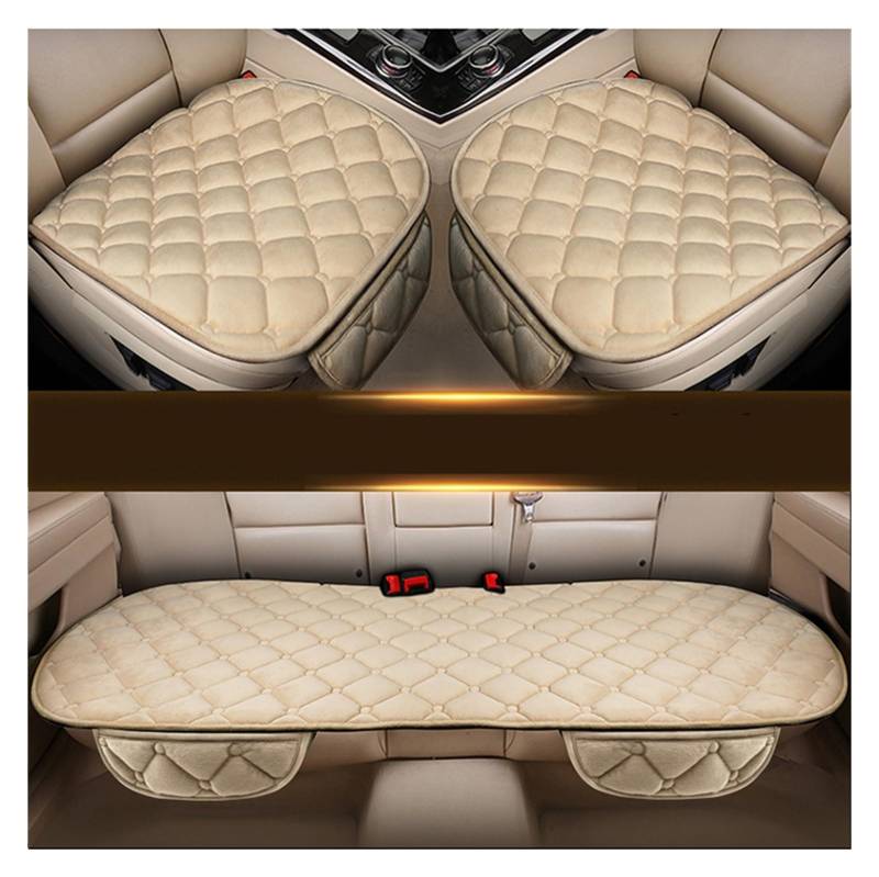 Auto Sitzbezüge Auto Sitzbezug Vorne Hinten Sitzkissen Schutz Pad Für Citron Für C3 Für XR Für F1 Für X45 Autositzschoner(Beige 1set) von NingRuiBhd