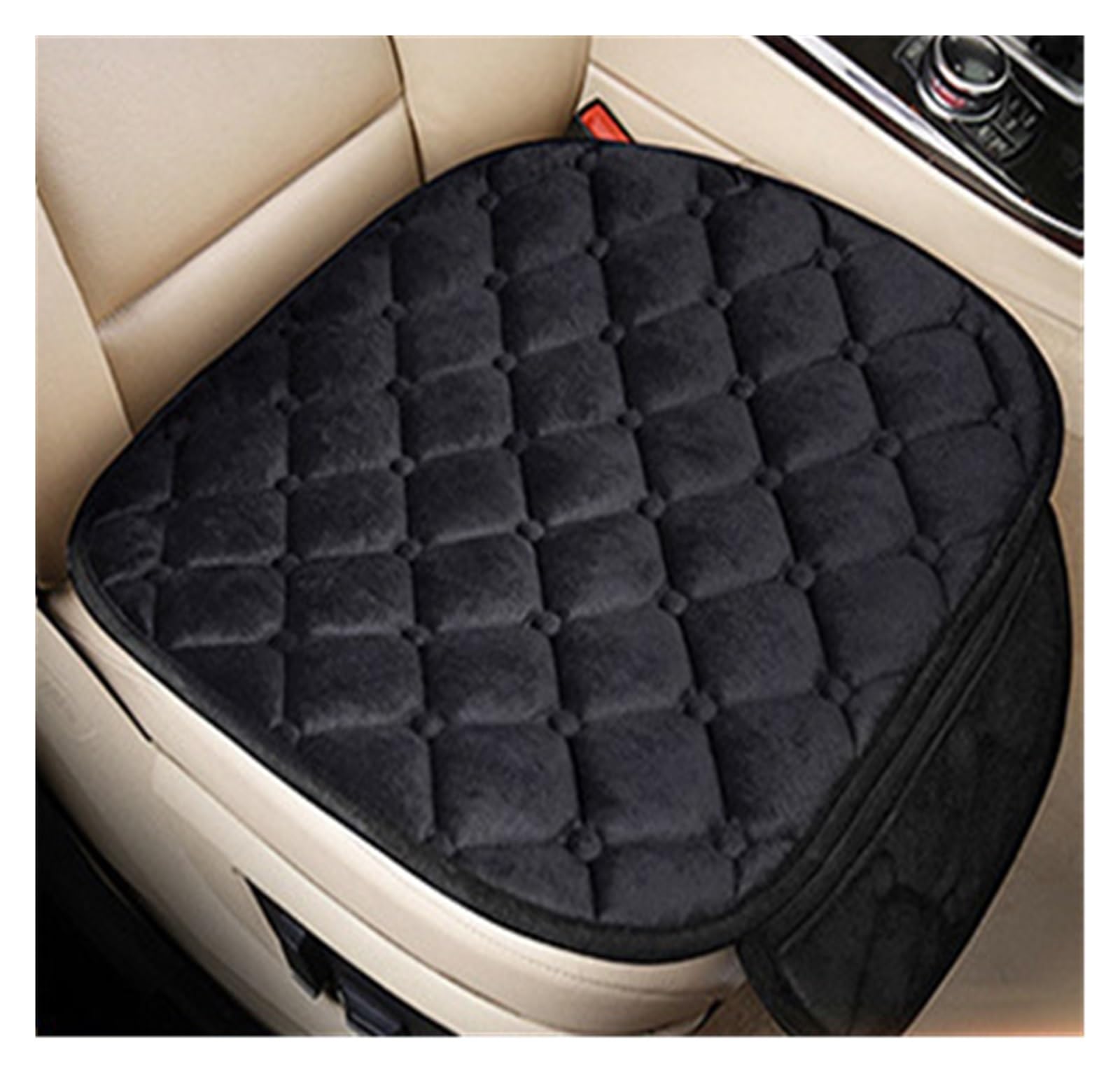 Auto Sitzbezüge Auto Sitzbezug Vorne Hinten Sitzkissen Schutz Pad Für Dacia Für Sandero Für X9 Für X45 Autositzschoner(Black seat 1pcs) von NingRuiBhd