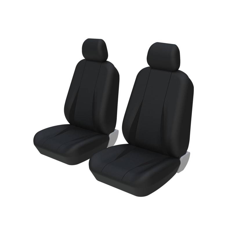 Auto Sitzbezüge Autositzbezüge Autositz- Und Kopfstützenbezüge Waschbar Für Hyundai Für I10 Autositzschoner(Front Pair Black) von NingRuiBhd