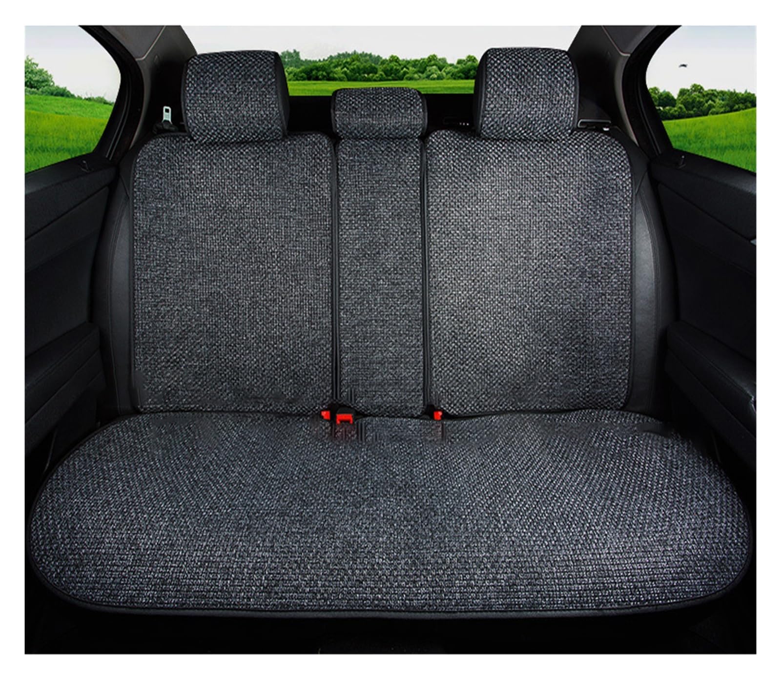 Auto Sitzbezüge Autositzbezüge Für Suzuki Für Swift Für Samurai Für Ignis Für Grand Für Vitara Für Jimny Für SX4 Alle Modelle Autokissen Autositzschoner(Grey-only Rear Row) von NingRuiBhd