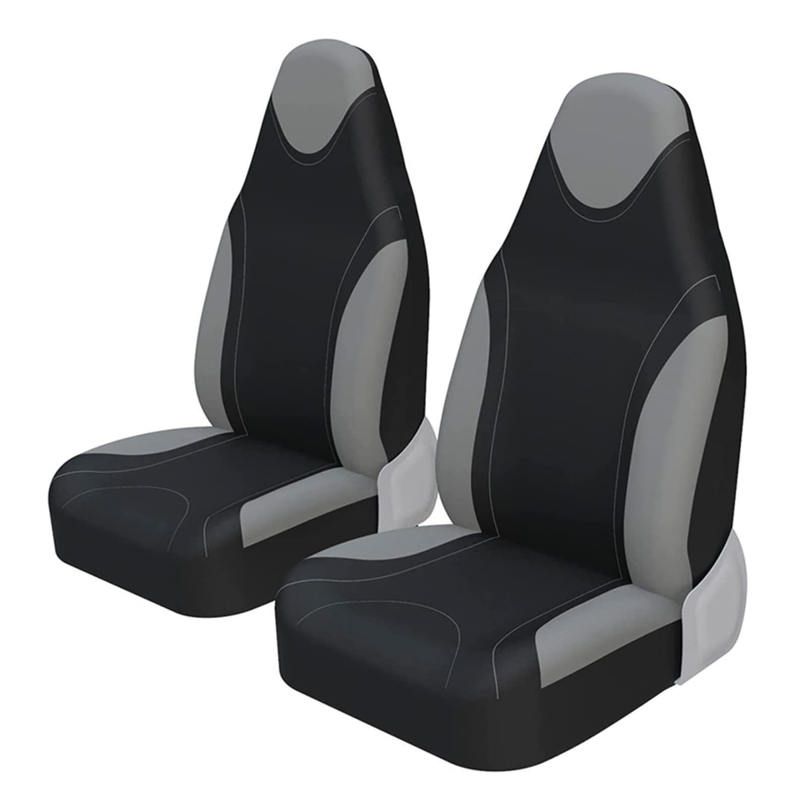 Auto Sitzbezüge Autositzbezüge Im Vorderen Eimer-Stil Universell Für Autos LKWs SUV Sitzschutz Für Citroen Für C1 Autositzschoner(2pcs Gray) von NingRuiBhd