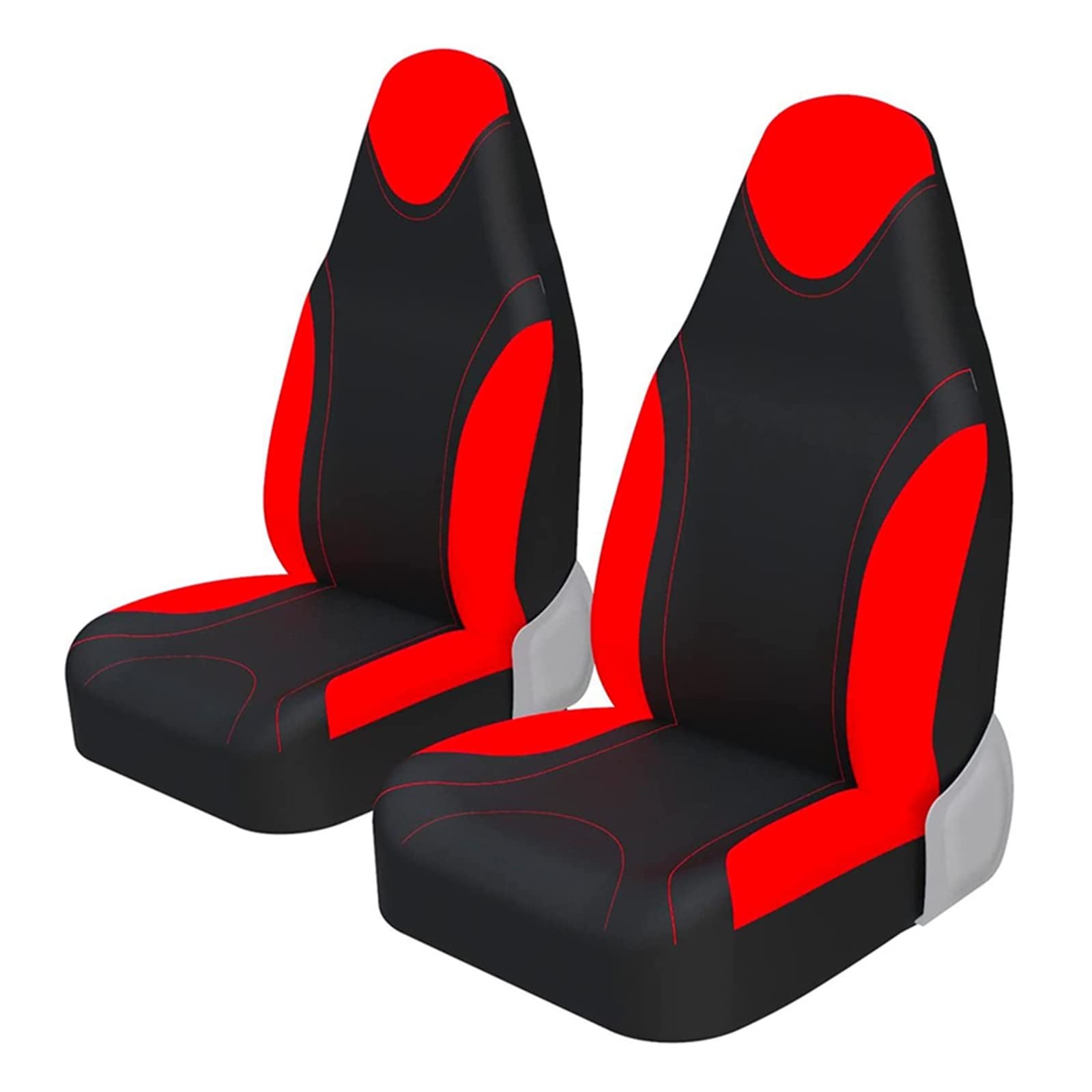 Auto Sitzbezüge Autositzbezüge Im Vorderen Eimer-Stil Universell Für Autos LKWs SUV Sitzschutz Für Citroen Für C1 Autositzschoner(2pcs RED) von NingRuiBhd