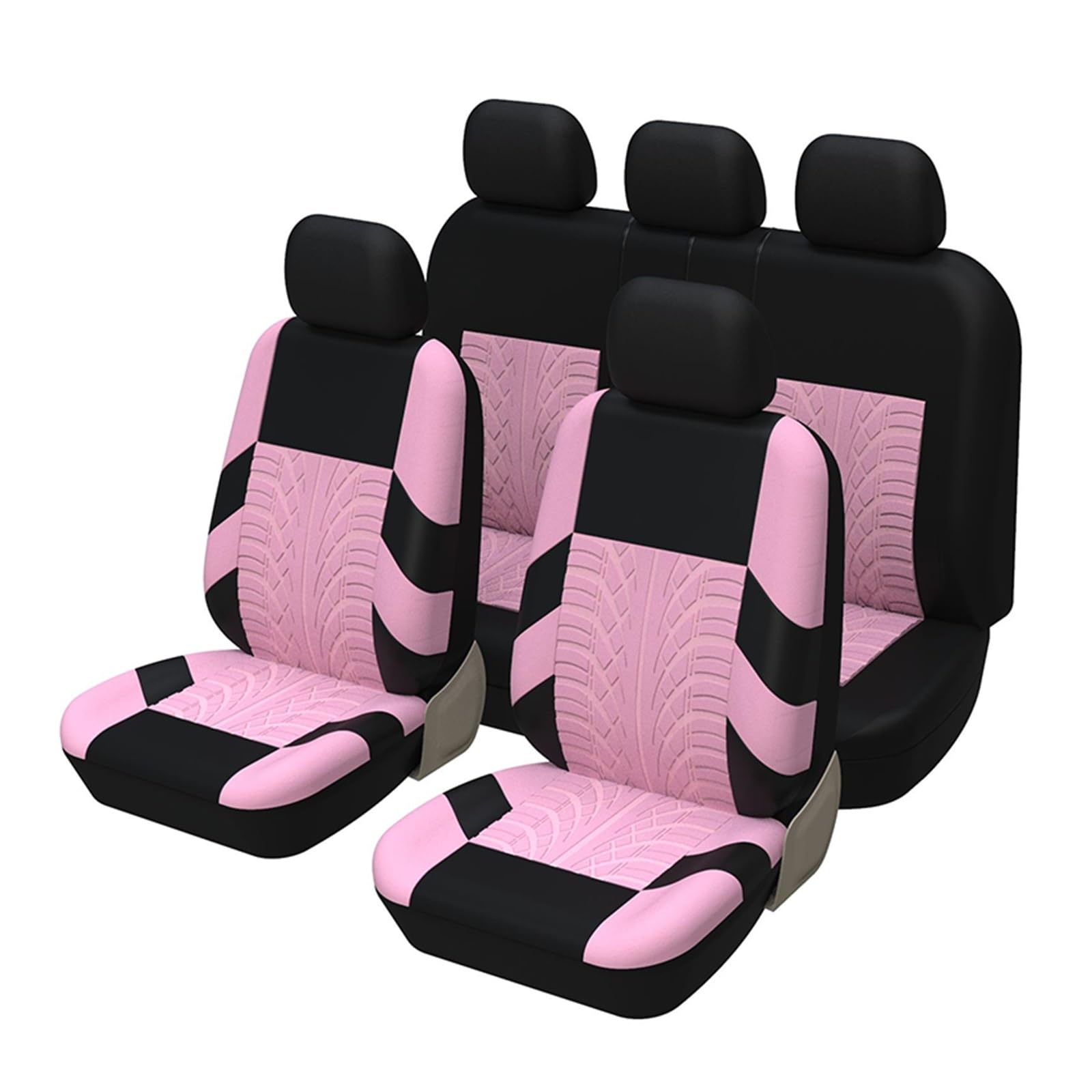 Auto Sitzbezüge Autositzbezüge Komplettes Set Mit Geteilter Sitzbank Autositzschutz Für Ford Für Focus Autositzschoner(PINK) von NingRuiBhd