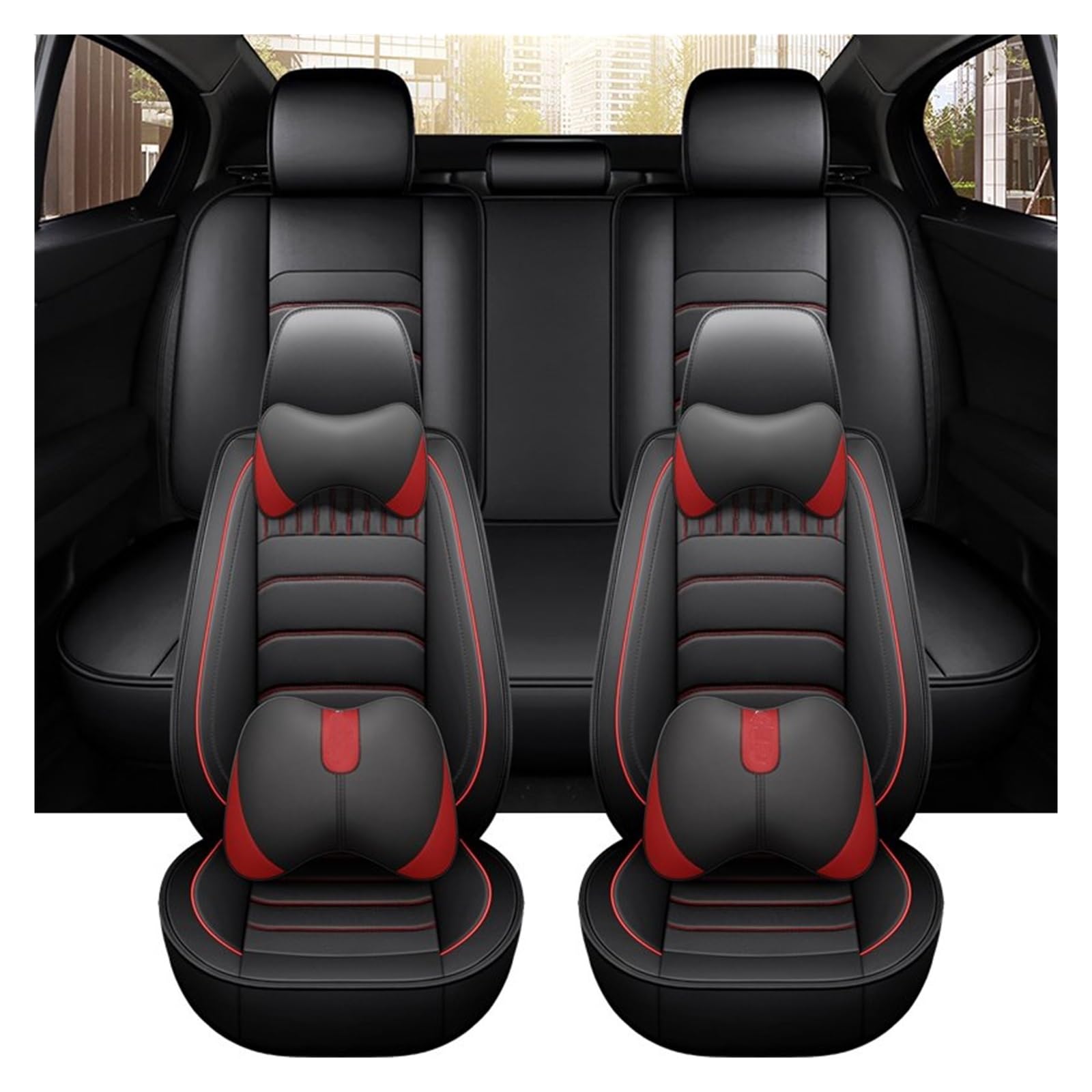 Auto Sitzbezüge Autositzbezug Autositzschutz Zubehör Innenausstattung Komplettes Set Für Citroen Für C3 Autositzschoner(5 Seats Color 9) von NingRuiBhd