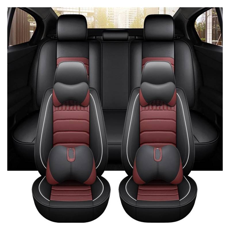 Auto Sitzbezüge Autositzbezug Autositzschutz Zubehör Innenausstattung Komplettes Set Für Dodge Für Journey Für Charger Autositzschoner(5 Seats Color 12) von NingRuiBhd