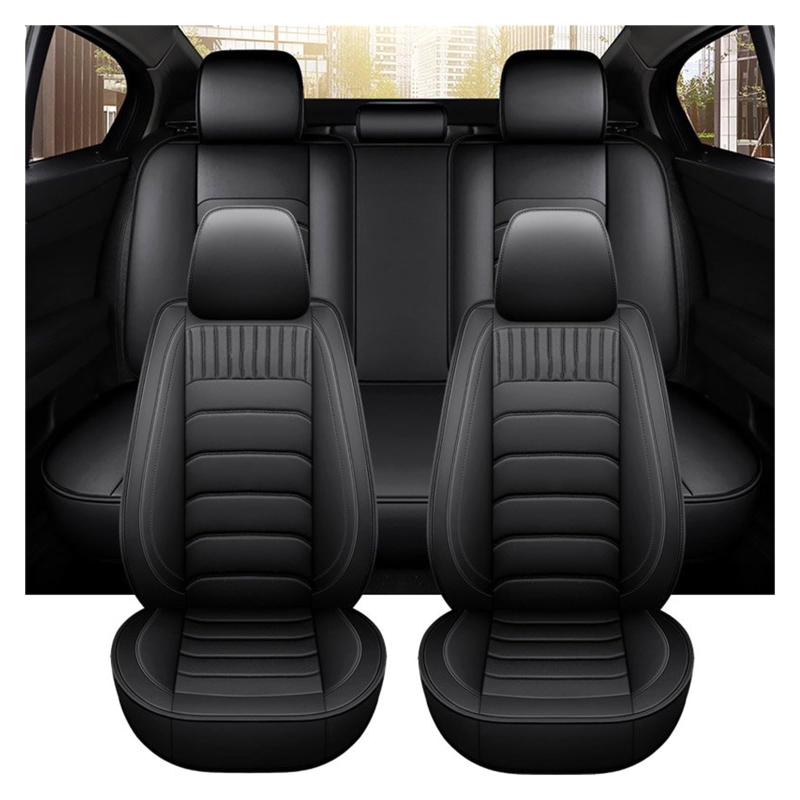 Auto Sitzbezüge Autositzbezug Autositzschutz Zubehör Innenausstattung Komplettes Set Für Dodge Für Journey Für Charger Autositzschoner(5 Seats Color 7) von NingRuiBhd