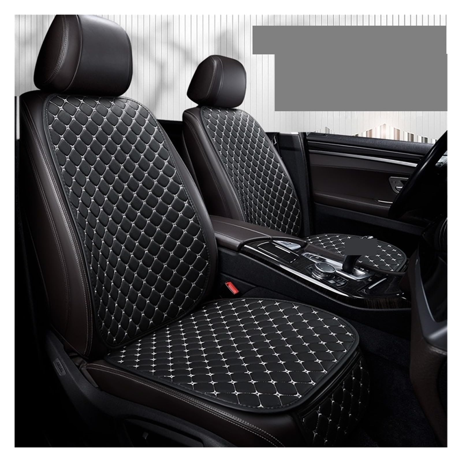 Auto Sitzbezüge Autositzbezug Kissen Zubehör Innensitzschutz Für Dodge Für Kaliber Autositzschoner(Black White 2 Seat) von NingRuiBhd