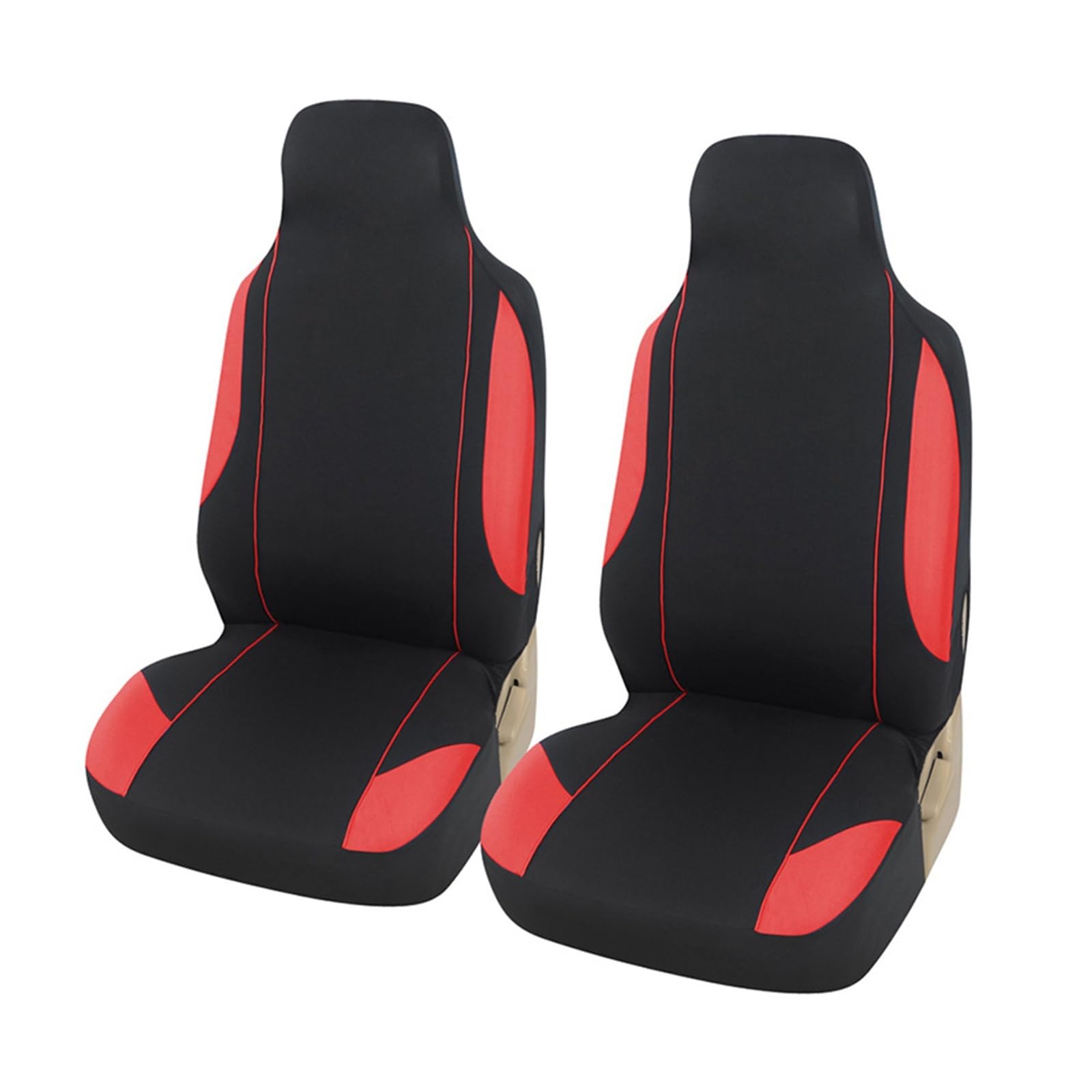 Auto Sitzbezüge Autositzbezug-Schutz Schalensitz Passend Für Autos LKWs SUVs Für FIAT Für Ducato Autositzschoner(2pcs red) von NingRuiBhd