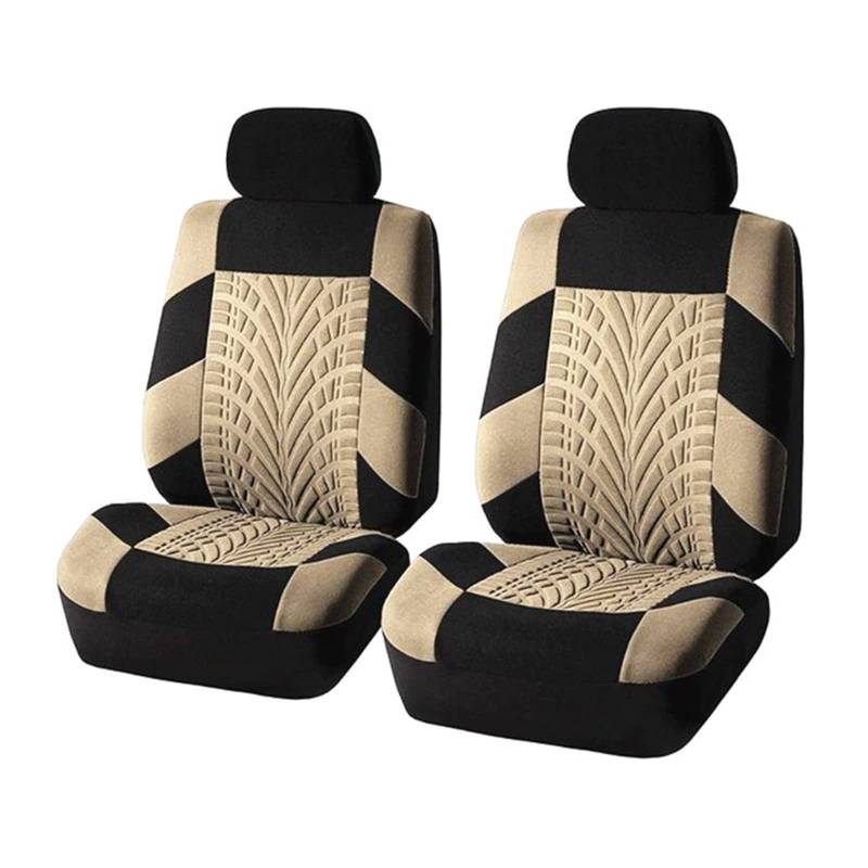 Auto Sitzbezüge Autositzbezug-Set Sitzschutz Autokissensitze Für Suzuki Für Kizashi Für Swift Für Vitara Für SX4 Für Polyester Autositzschoner(2Seats-Beige) von NingRuiBhd