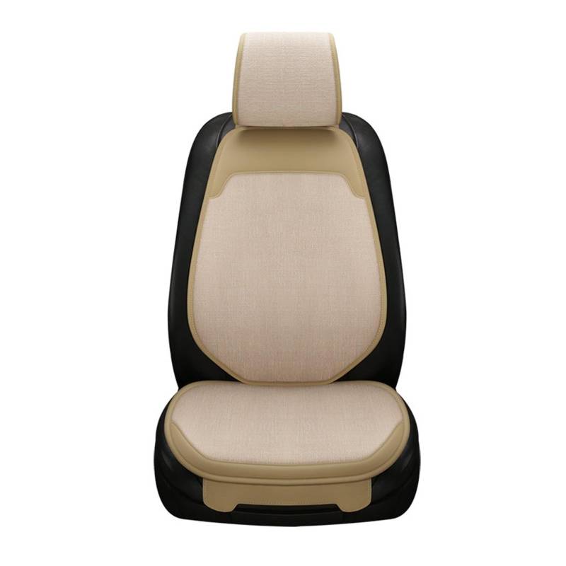 Auto Sitzbezüge Autositzbezug Sitzkissen Für Toyota Für CHR Corolla Für Yaris Für Sienna Für Vios Für Fortuner Für Kluger Für Sequoia Autositzschoner(Beige 1 seat) von NingRuiBhd