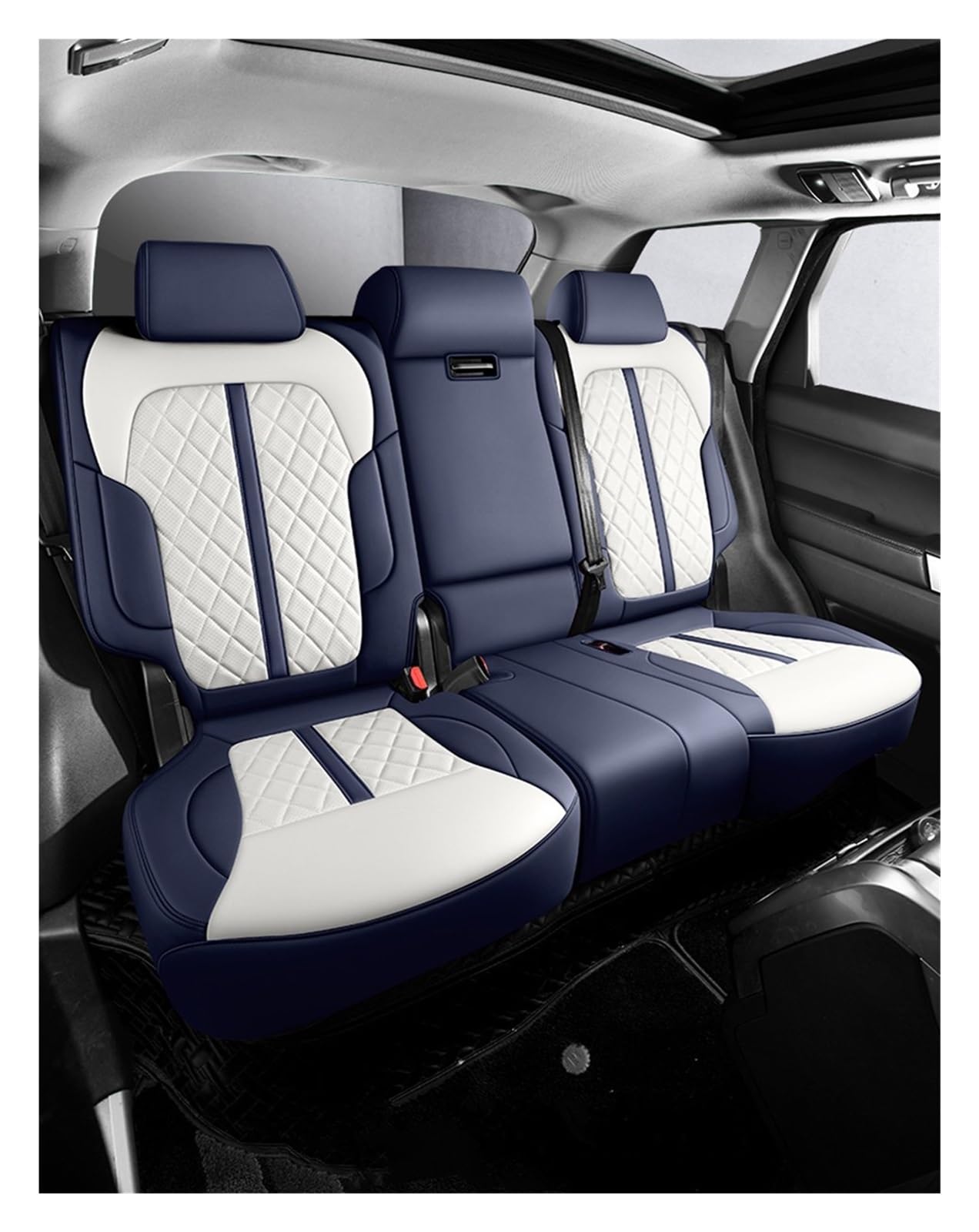 Auto Sitzbezüge Autositzbezug Sitzschutz Autozubehör Innenausstattung Komplettset Autos Für Geely Für Geometry C Autositzschoner(3 PCS Color 21) von NingRuiBhd