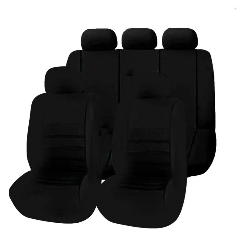 Auto Sitzbezüge Autositzbezug Sitzschutzsitz Für KIA Für Optima Für Proceed Für Sorento Für Carens Für Camival Für Soul Autositzschoner(5seat-Black) von NingRuiBhd