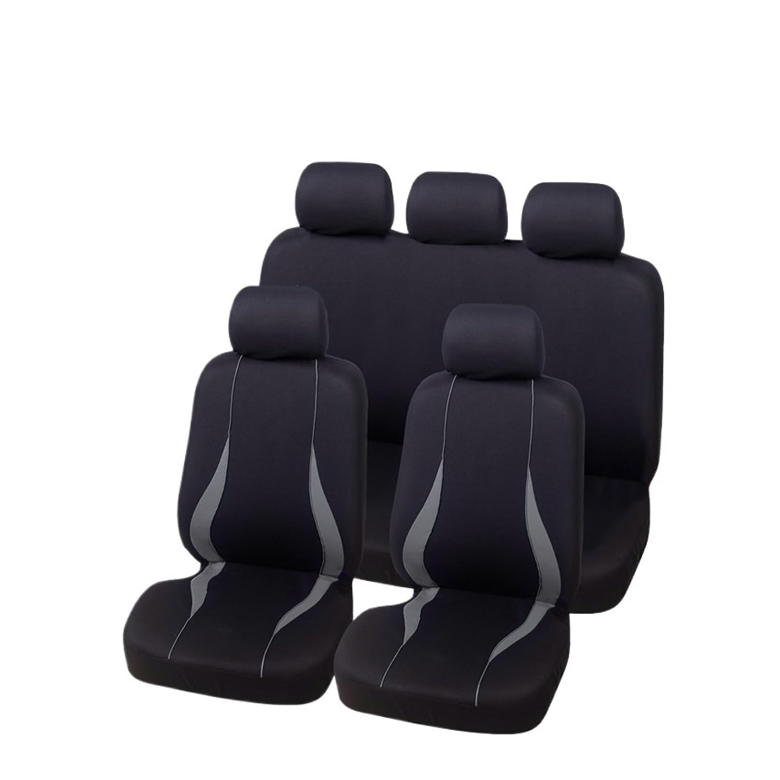 Auto Sitzbezüge Autositzbezug Universal Universal Innenzubehör Für 1/2/5/7 Sitze Autos Für Hyundai Für HB20 Autositzschoner(5 seat-Gray) von NingRuiBhd