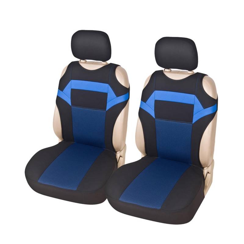 Auto Sitzbezüge T Shirt Design 2PCS Vorne Auto Sitzbezüge Universal Auto Sitz Pretector Für Kia Für Rio3 Autositzschoner(Blue Covers) von NingRuiBhd