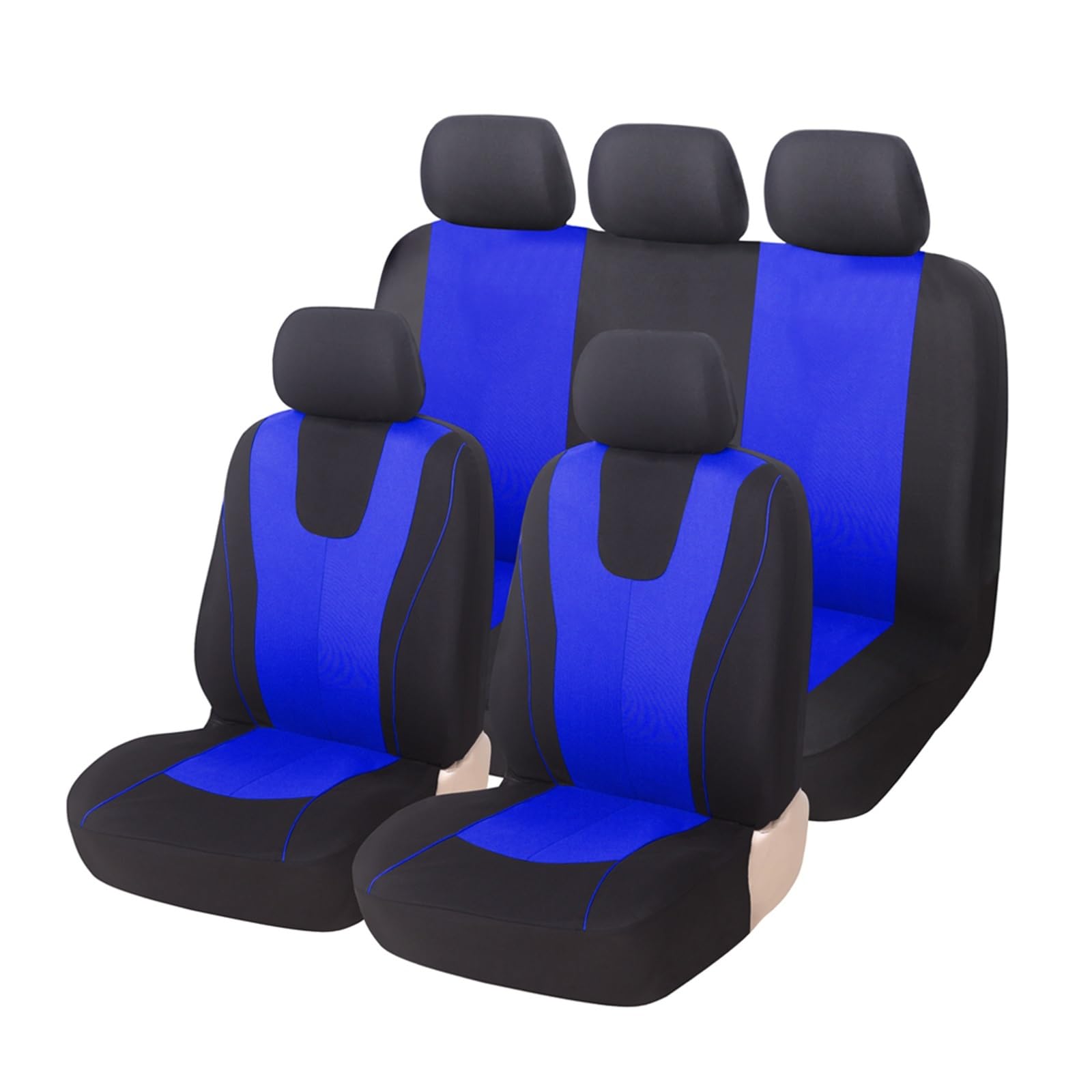 Auto Sitzbezüge Universal Autositzbezug Polyester Stoff Schützen Sitzbezüge Für Hyundai Für I40 Autositzschoner(Full Set Blue) von NingRuiBhd