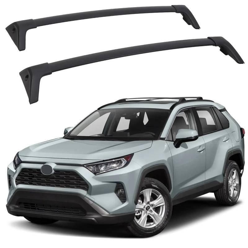 Dachträger Für Toyota Für RAV4 2019 2020 2021 2022 2023 2024 Dachträger Bars Aluminium Gepäckträger Kajaks Fahrrad Kanus Bars Halter PT278-42192 Relingträger Dachträger(C) von NingRuiBhd