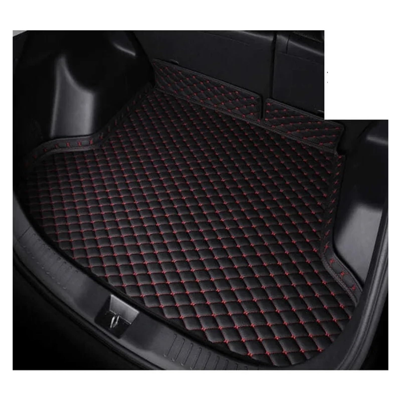 Kofferraum-Bodenmatte Auto-Kofferraummatten Anti-Schmutz-Pads Gepäckkofferraumteppiche Für Hyundai Für Tucson 2015 2016 2017 2018 2019 2020 Kofferraumwanne(Black red) von NingRuiBhd