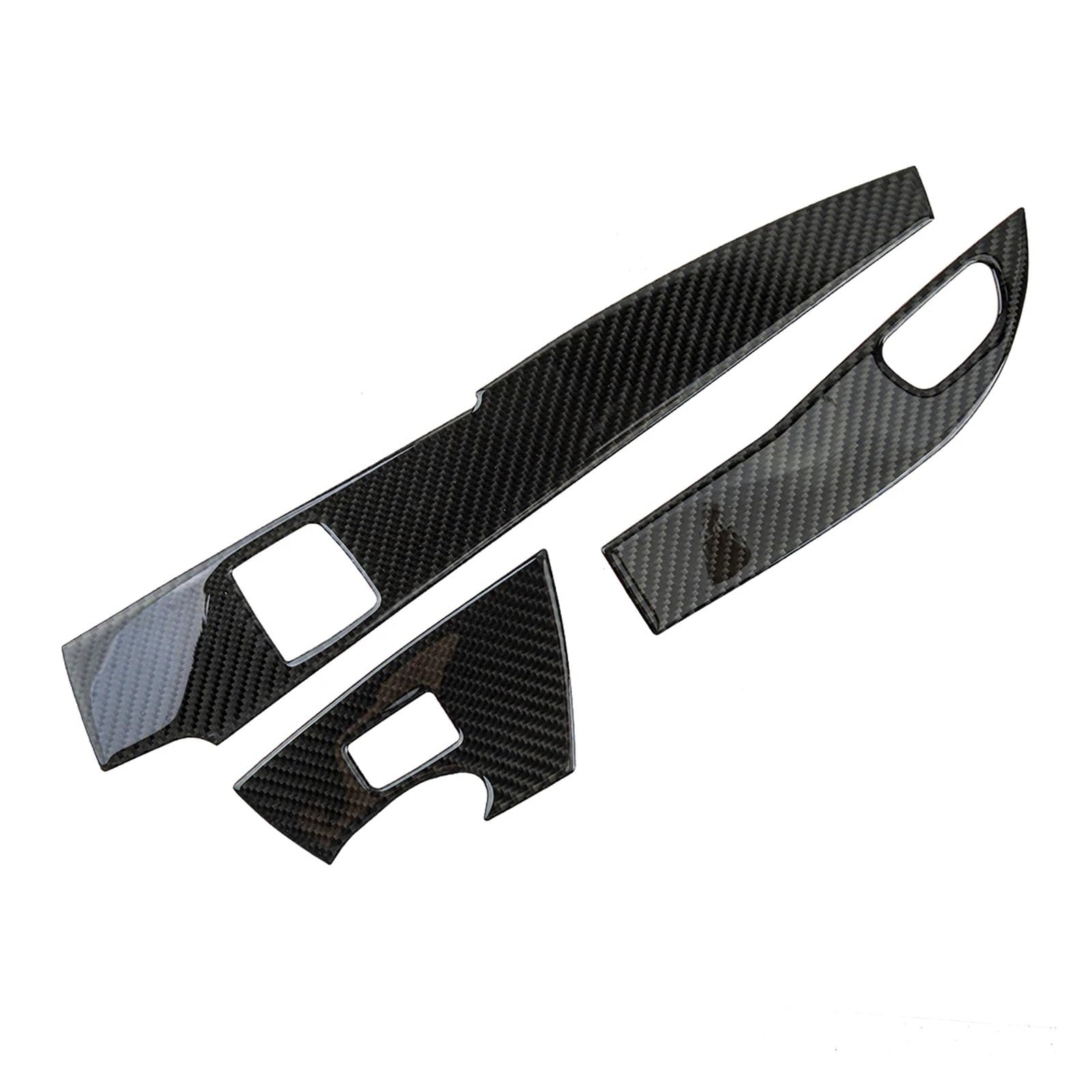 Mittelkonsolenverkleidung 3 Stücke Innen Schwarz Carbon Fiber Fenster Schalter Panel Abdeckung Trim Für Chevrolet Für Corvette Für C7 2014 2015 2016 2017 2018 2019 Navigation Panel Trim von NingRuiBhd