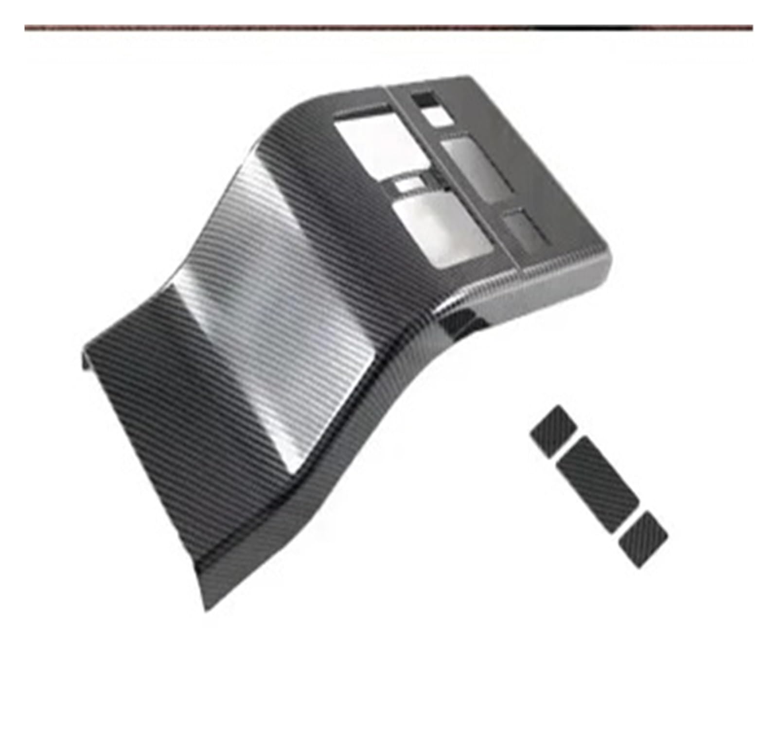 Mittelkonsolenverkleidung Auto Carbon Fiber Innen Aufkleber Lenkrad Shift Radio Tür Panel Konsole Für Toyota Für Bz4x 2022 2023 Navigation Panel Trim(Rear air Vent Cover) von NingRuiBhd