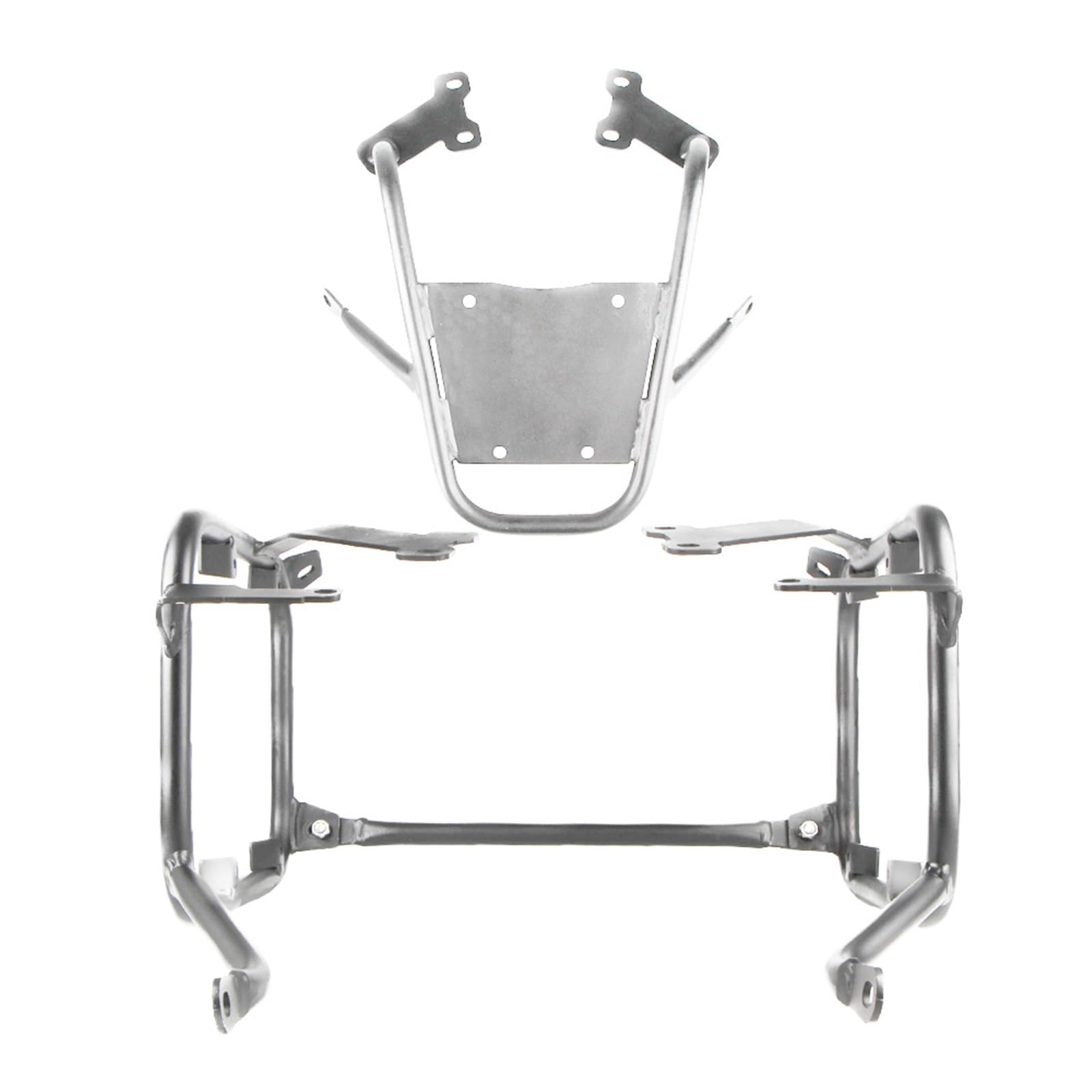 Motorrad Hinterer Gepäckträger Für CB400X Für CB500X 2019 2020 2021 2022 Motorrad Stamm Fall Packtaschen Halterung Edelstahl Gepäck Rack Moto Gepäckträger(Silver) von NingRuiBhd