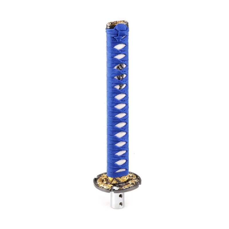 Schaltknauf Abdeckung Kurzer Samurai Schwert Schaltknauf Im JDM Stil 260 Mm Metallbeschwerter Sport Katana Schaltknauf Auto Schaltknauf Abdeckung(Blue with White) von NingRuiBhd