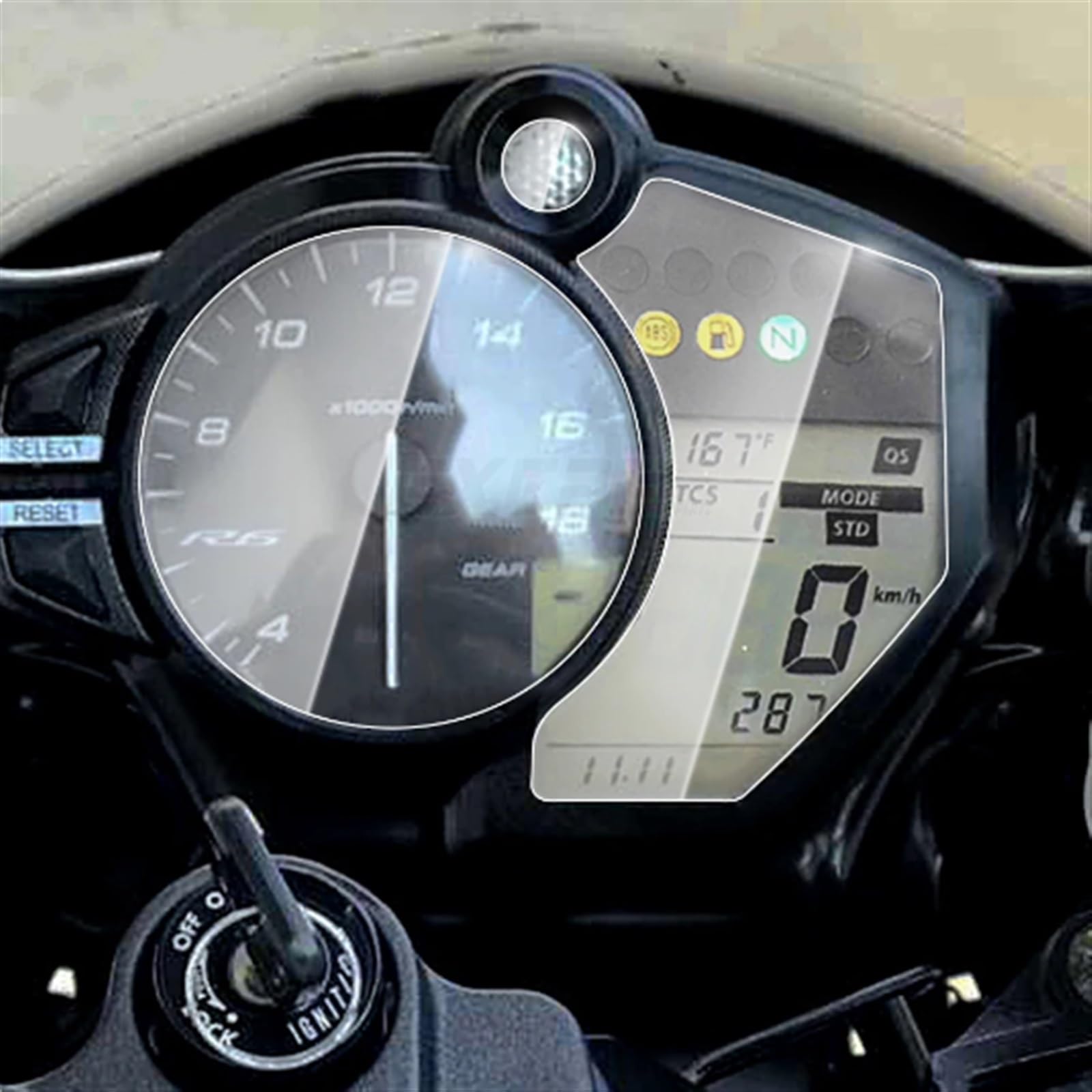 Tacho Schutzfolie Für Für YZF R6 Für YZF600 Für R6 2017-2020 2 Set Motorrad LCD-Computer-geschwindigkeitsmesser-grüne Instrente Schutz Film von NingRuiBhd