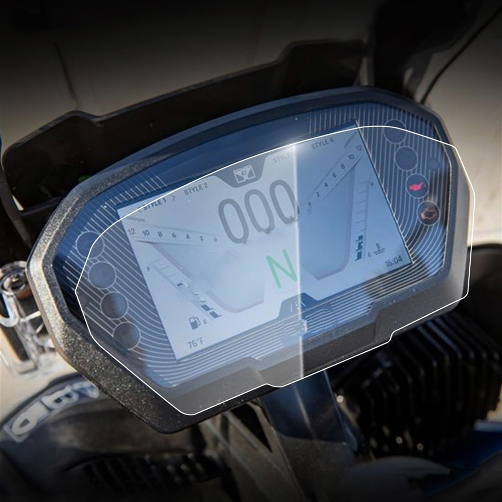 Tacho Schutzfolie Für Triph Für Geschwindigkeit Für Triple 2018-2020 Motorrad Tacho Displayschutzfolie Instrent Cluster Kratzschutz Film(Clear 1PCS) von NingRuiBhd