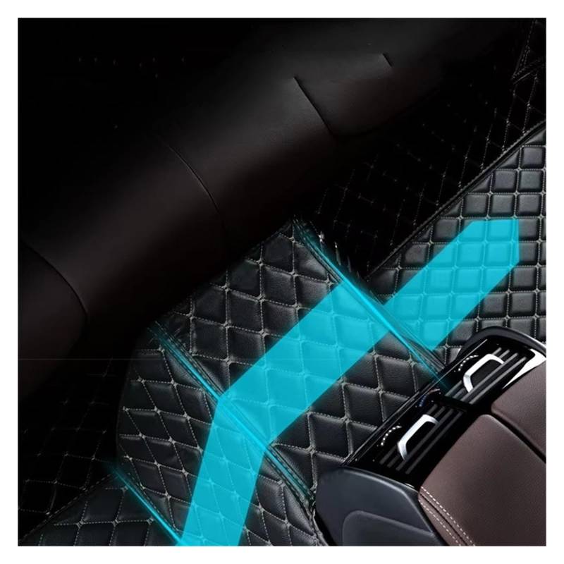 Van-Fußmatten Auto Boden Matte Leder Teppich Fuß Pads Auto Teppich Für Toyota Für Prado 150 2010 2011 2012 2013 2014 Automatten-Set(Black) von NingRuiBhd