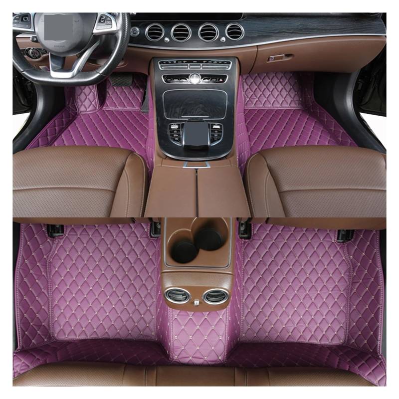 Van-Fußmatten Auto Bodenmatte Leder Teppich Fußpolster Auto Teppich Für Lexus Für Ls460 2006 2007 2008 2009 2010 2011 2012 2013 2014 2015 2016 Automatten-Set(Purple) von NingRuiBhd