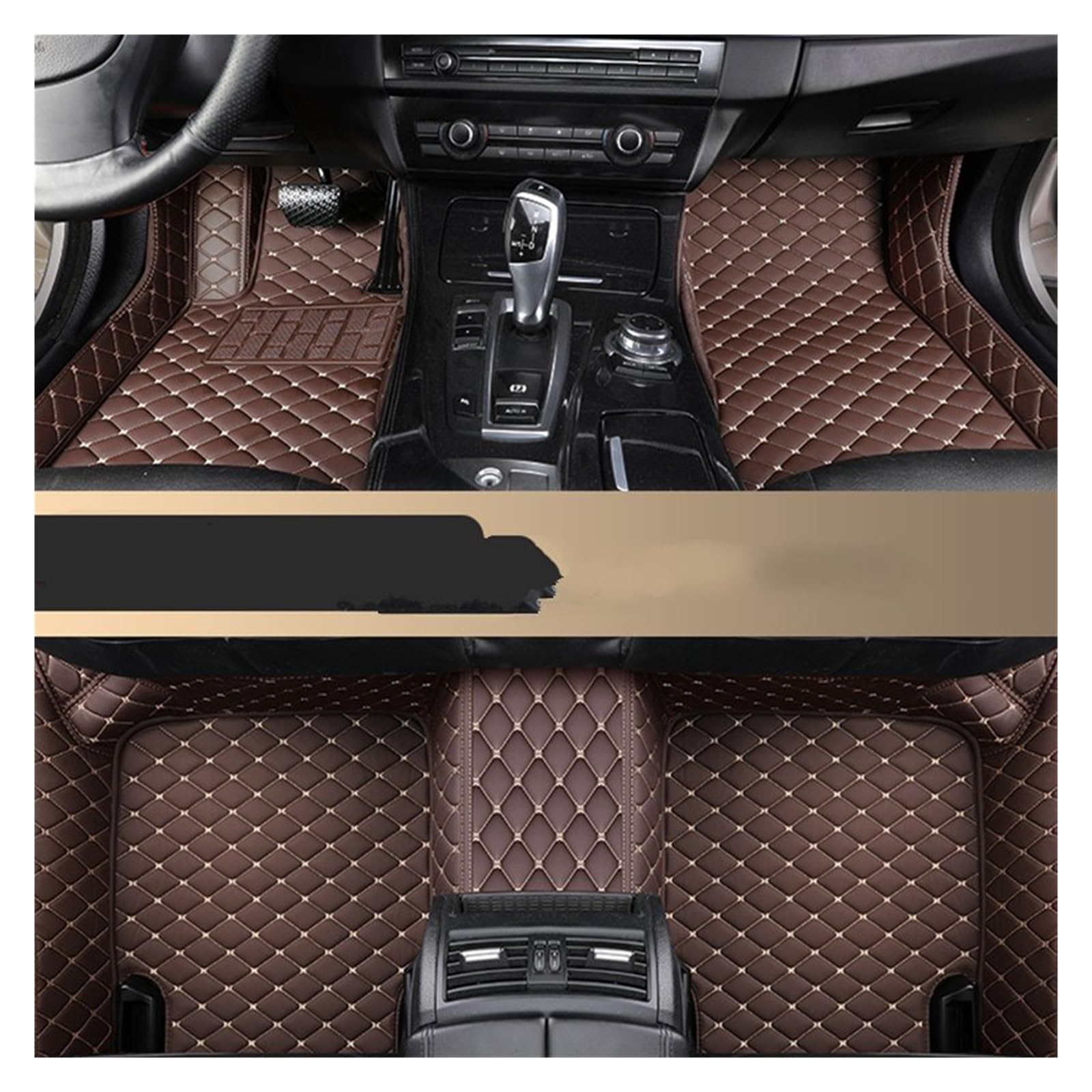 Van-Fußmatten Auto-Fußmatten Spezieller Wasserdichter Lederteppich Für Peugeot Für RCZ 2011 2012 2013 2014 Automatten-Set(Coffee) von NingRuiBhd